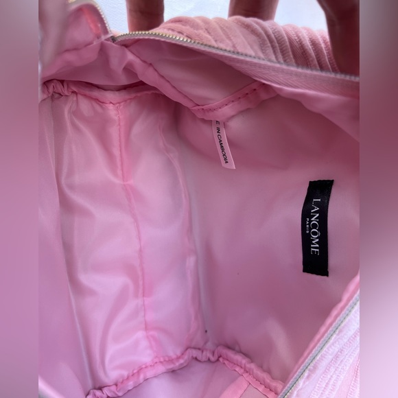 NWOT LancĂ´me Pink Cosmetic Pouch - Picture 6 of 10